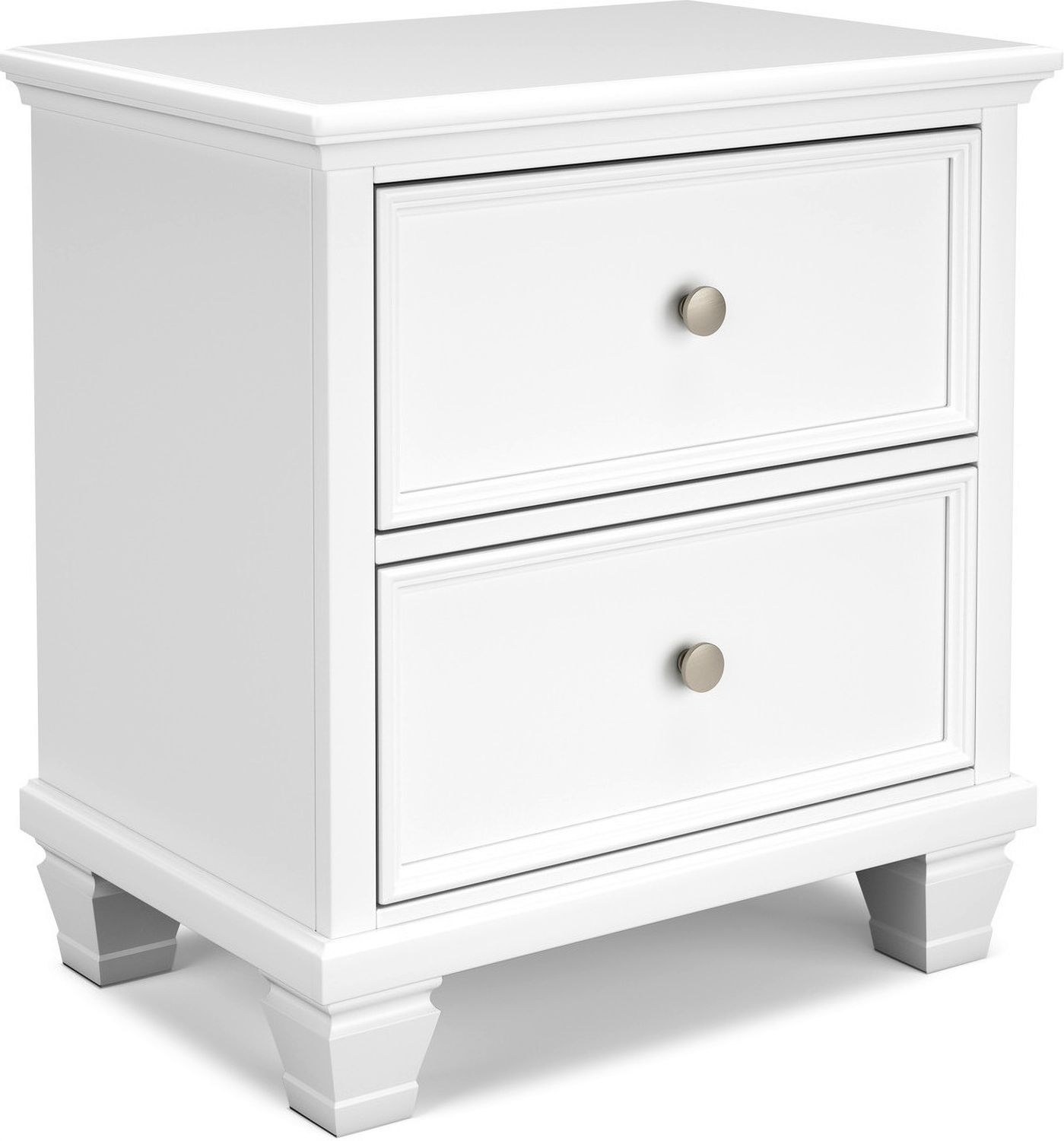 Fortman White Two Drawer Night Stand B68092