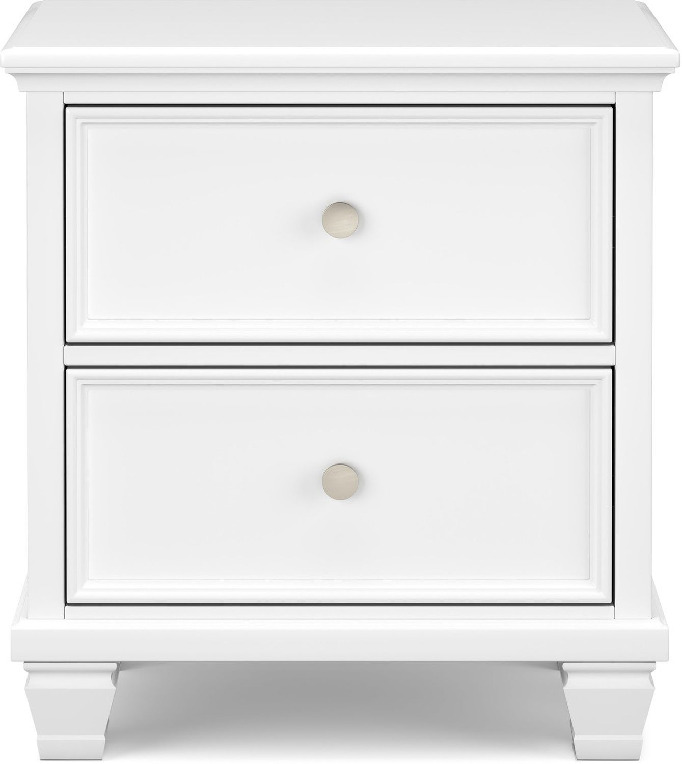 Fortman White Two Drawer Night Stand B68092