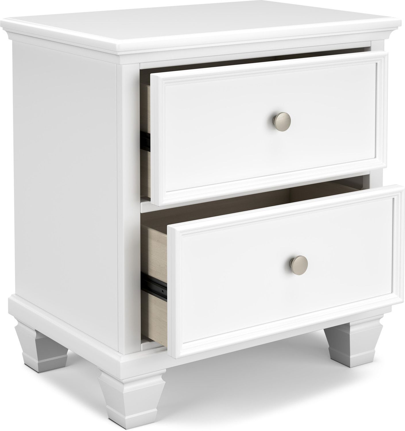 Fortman White Two Drawer Night Stand B68092