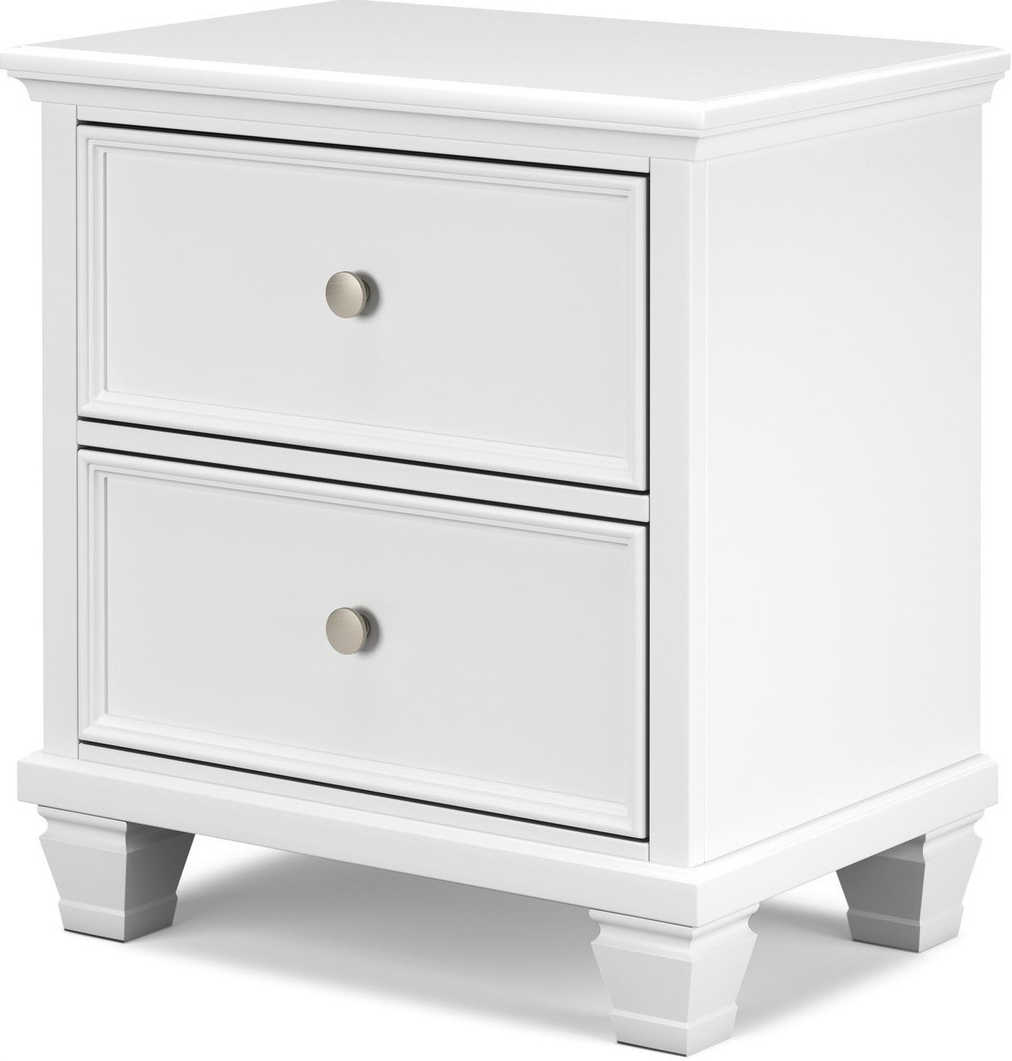 Fortman White Two Drawer Night Stand B68092