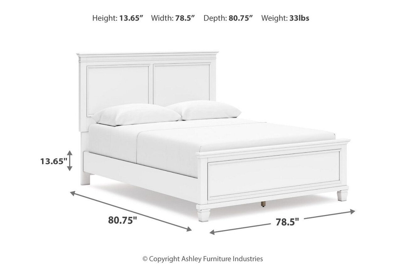 Fortman White Queen Panel Bed B680B2