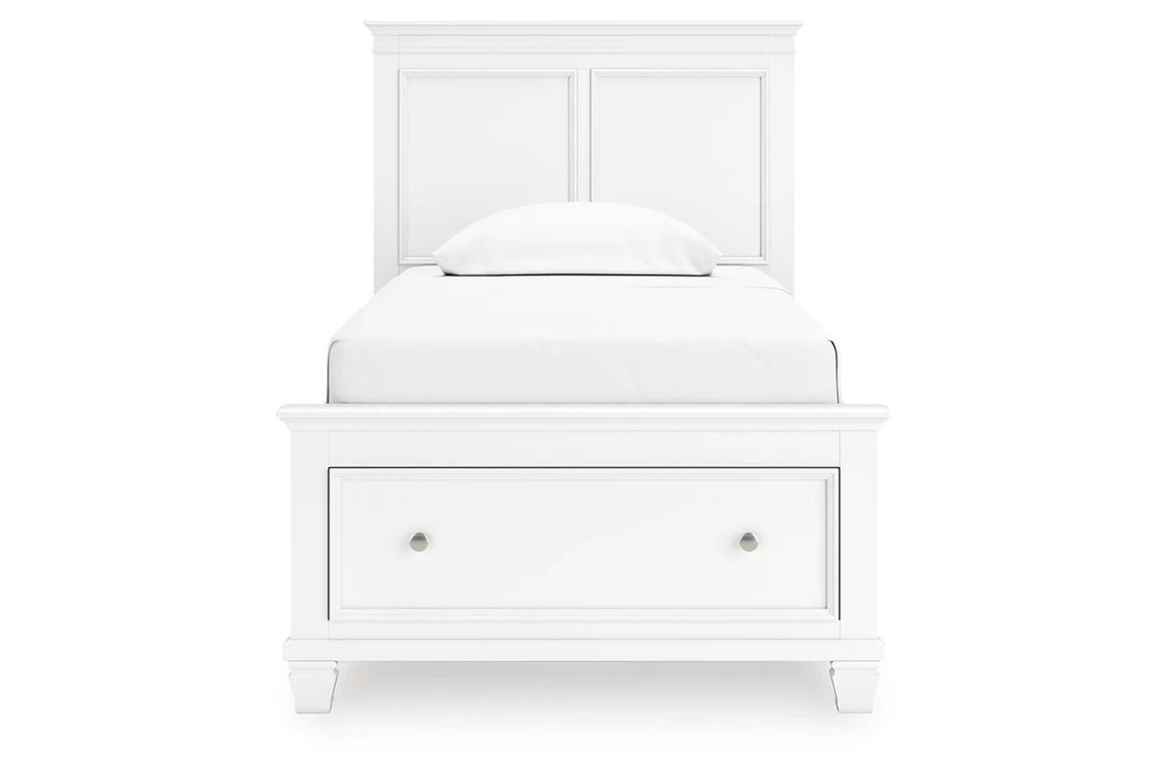 Fortman Twin Panel Storage Bed In White B680B24