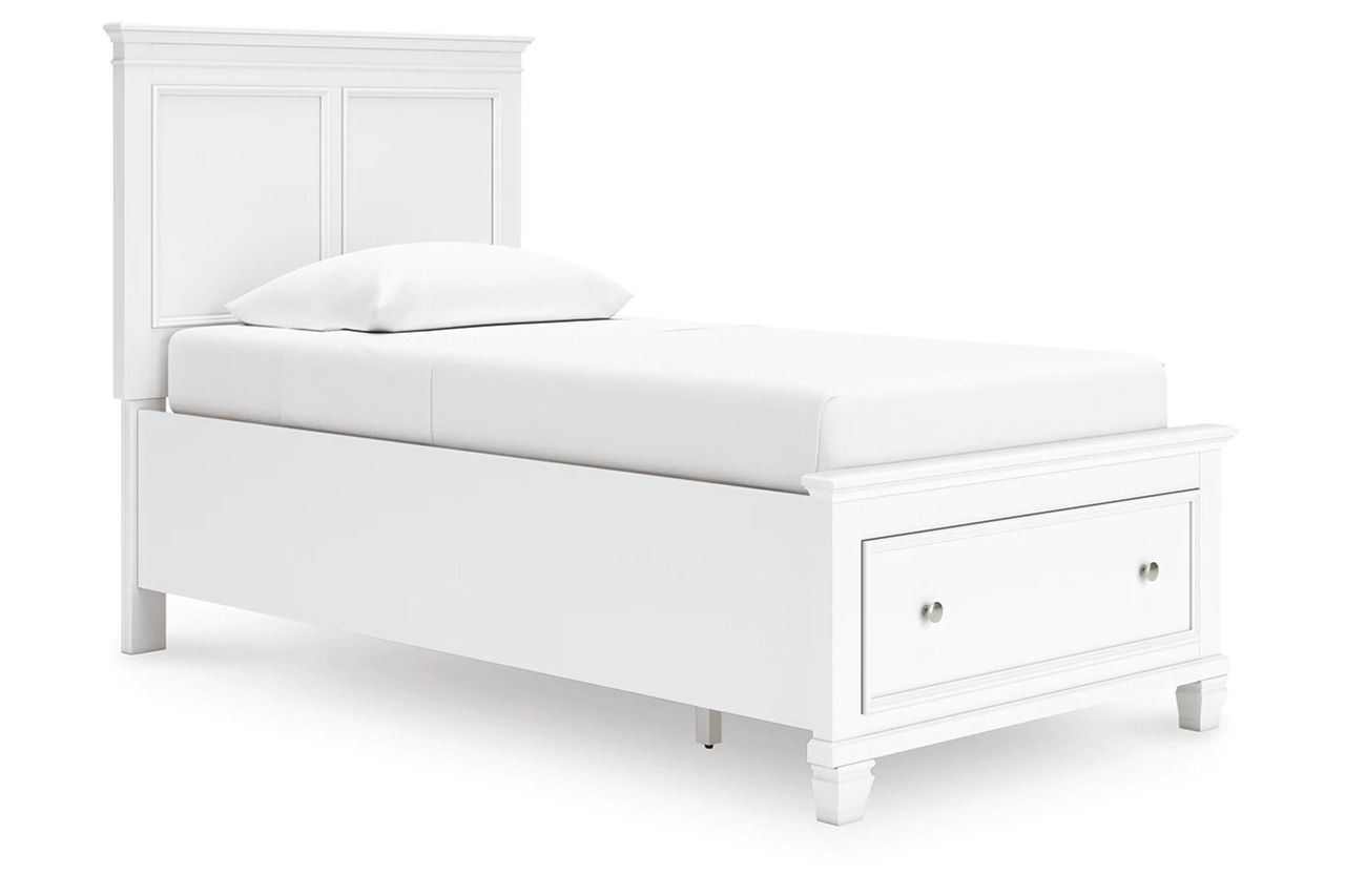 Fortman Twin Panel Storage Bed In White B680B24