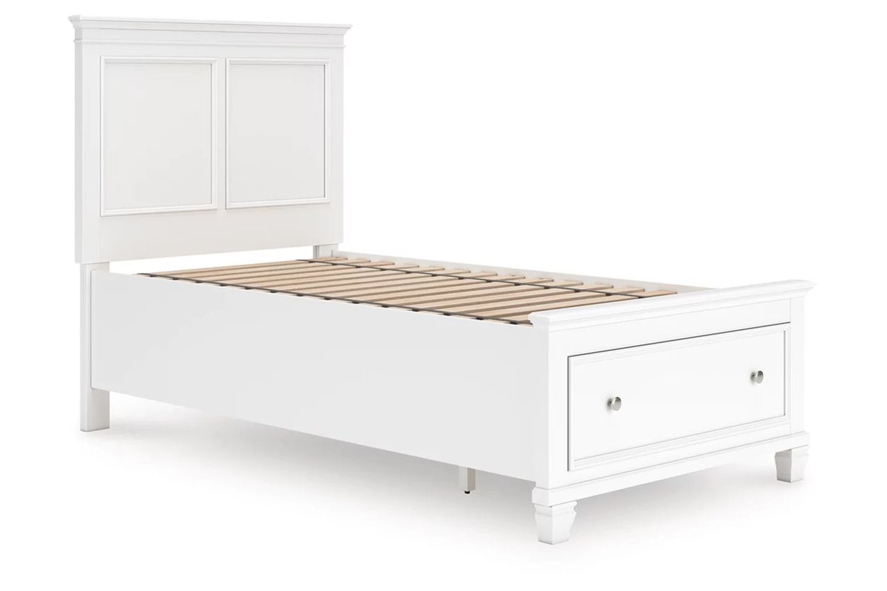 Fortman Twin Panel Storage Bed In White B680B24