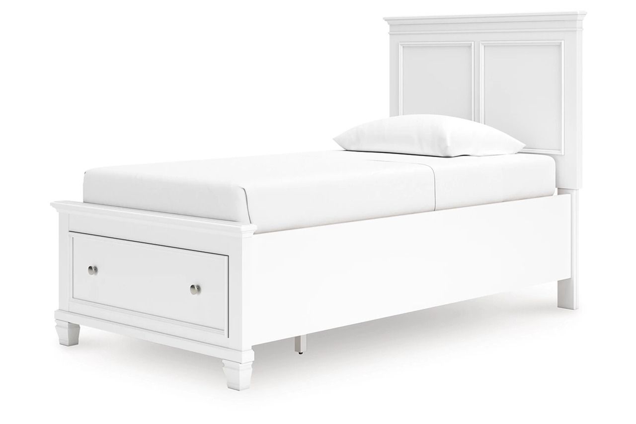 Fortman Twin Panel Storage Bed In White B680B24