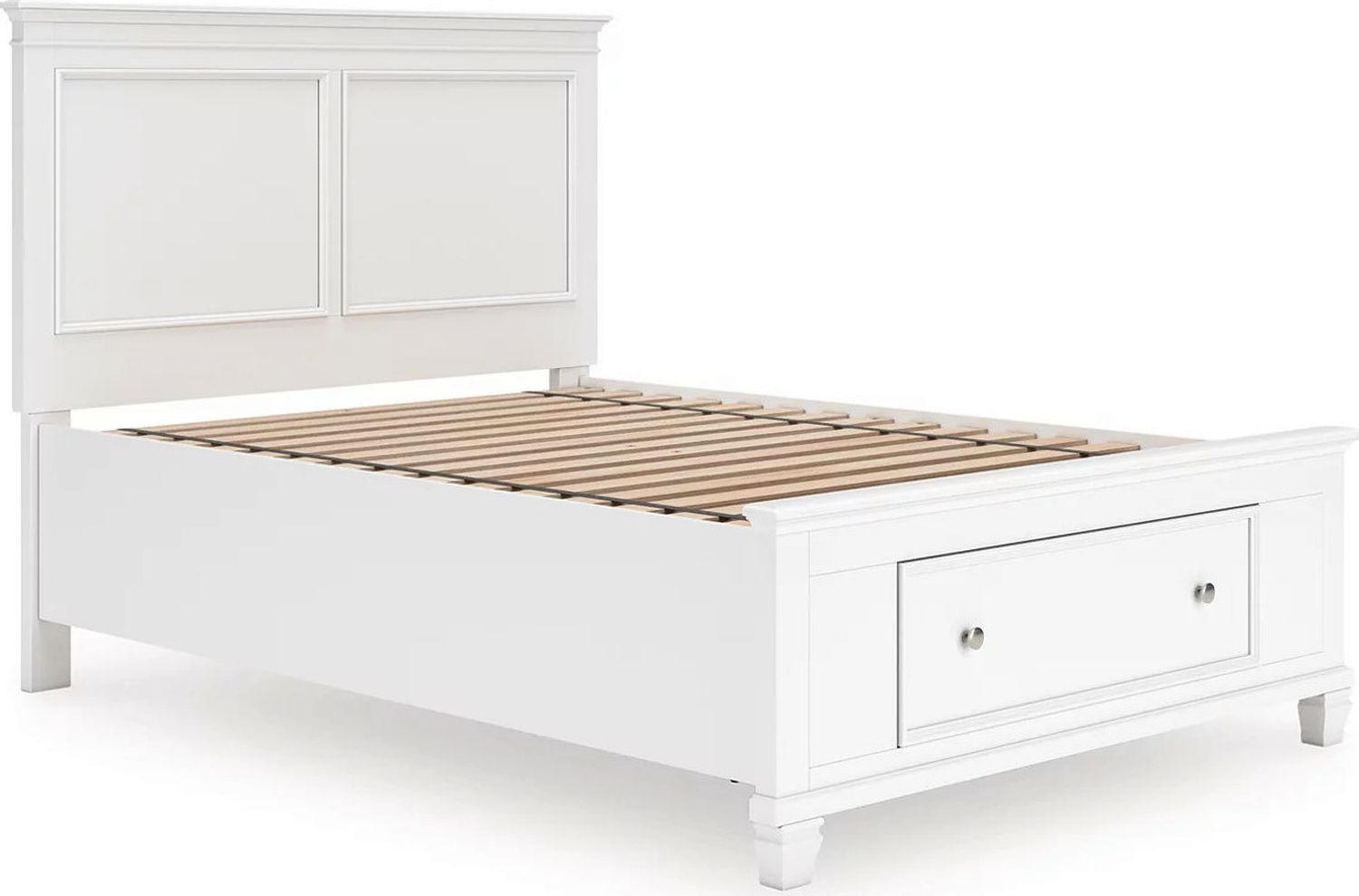 Fortman Full Panel Storage Bed In White B680B25