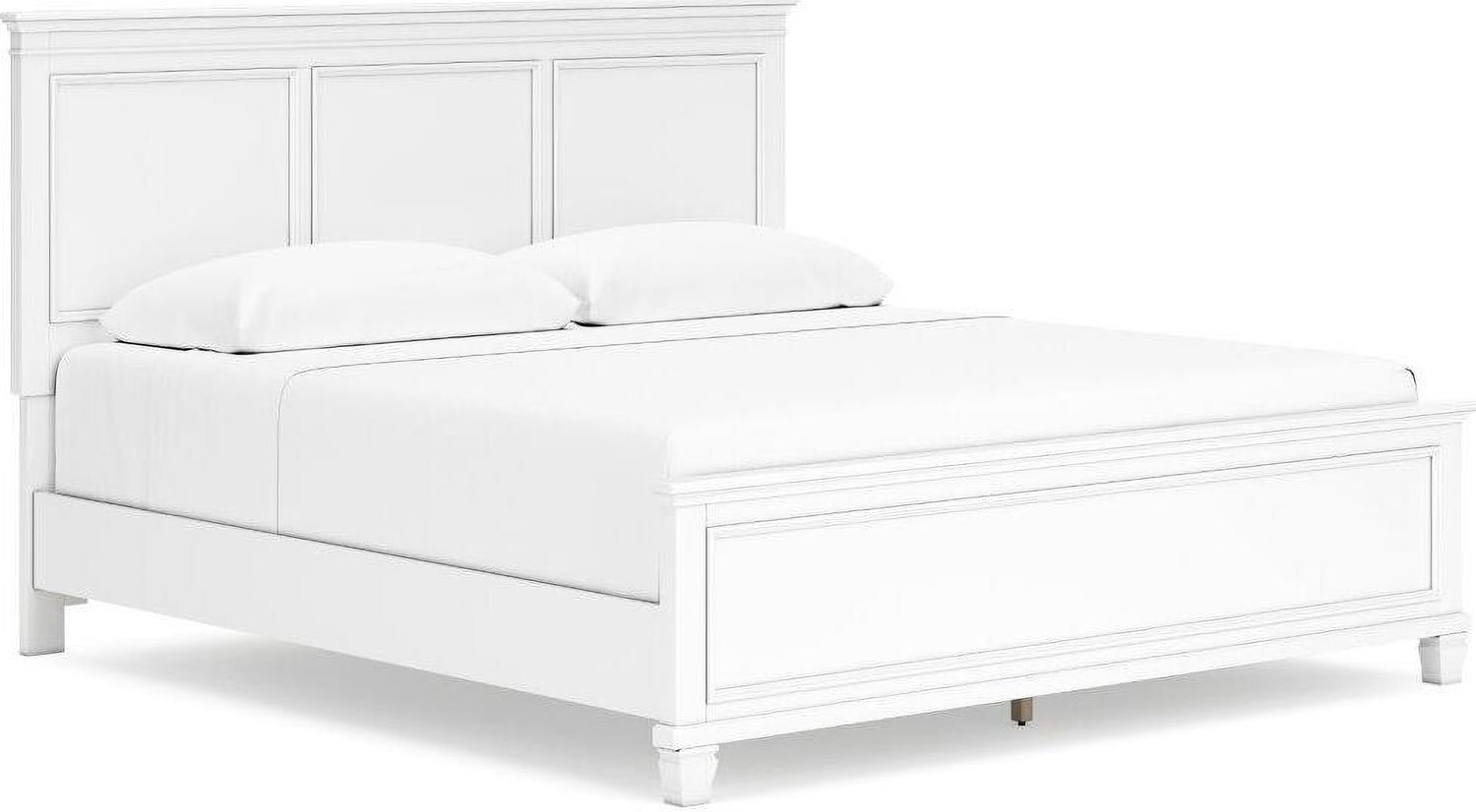 Fortman White King Panel Bed B680B4