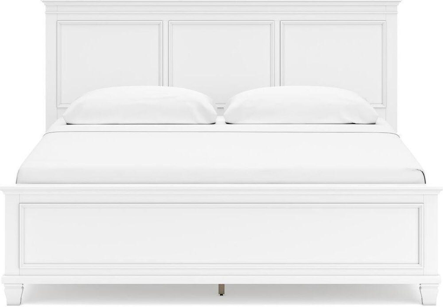 Fortman White King Panel Bed B680B4