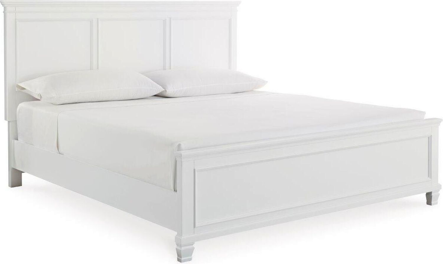 Fortman White King Panel Bed B680B4
