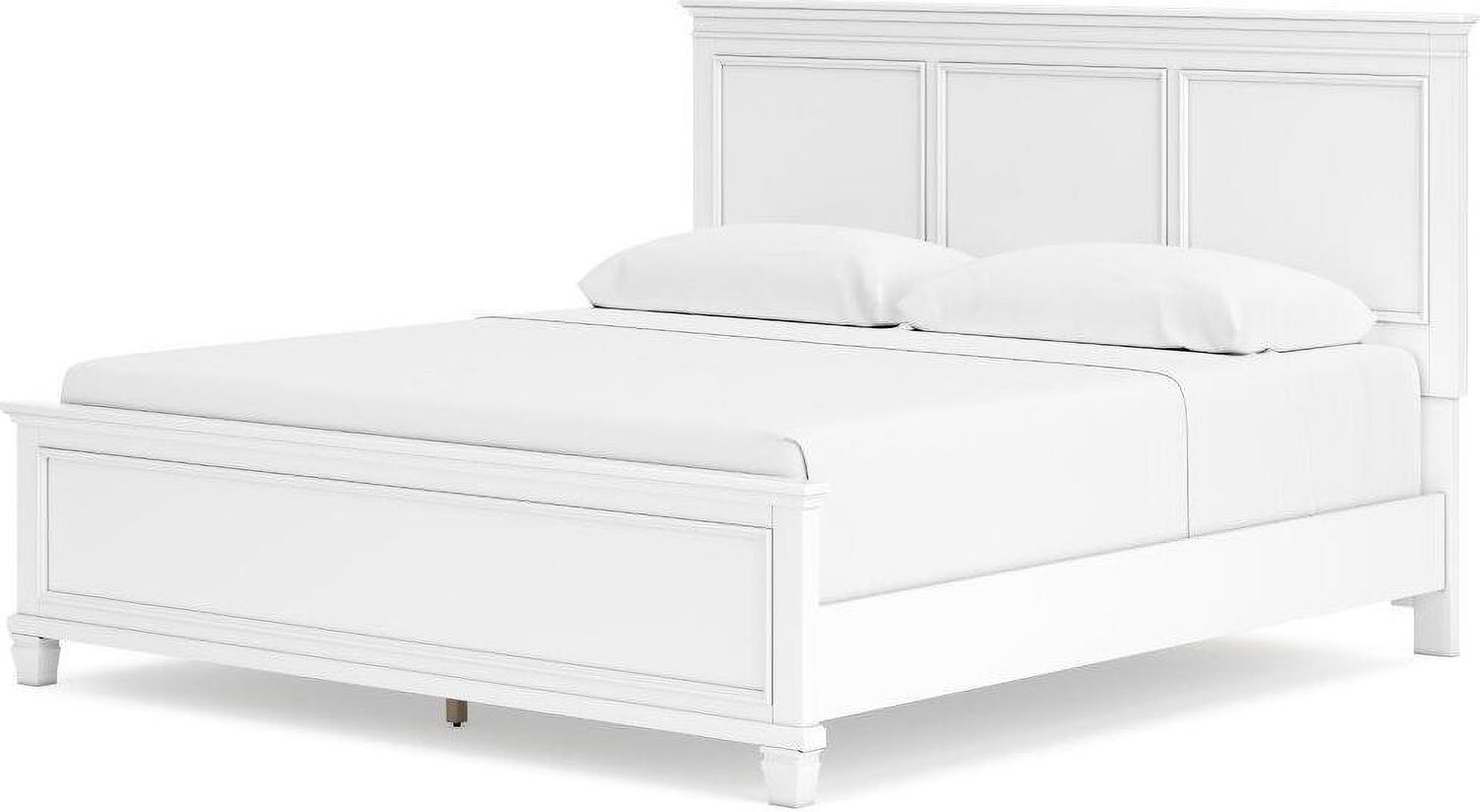 Fortman White King Panel Bed B680B4