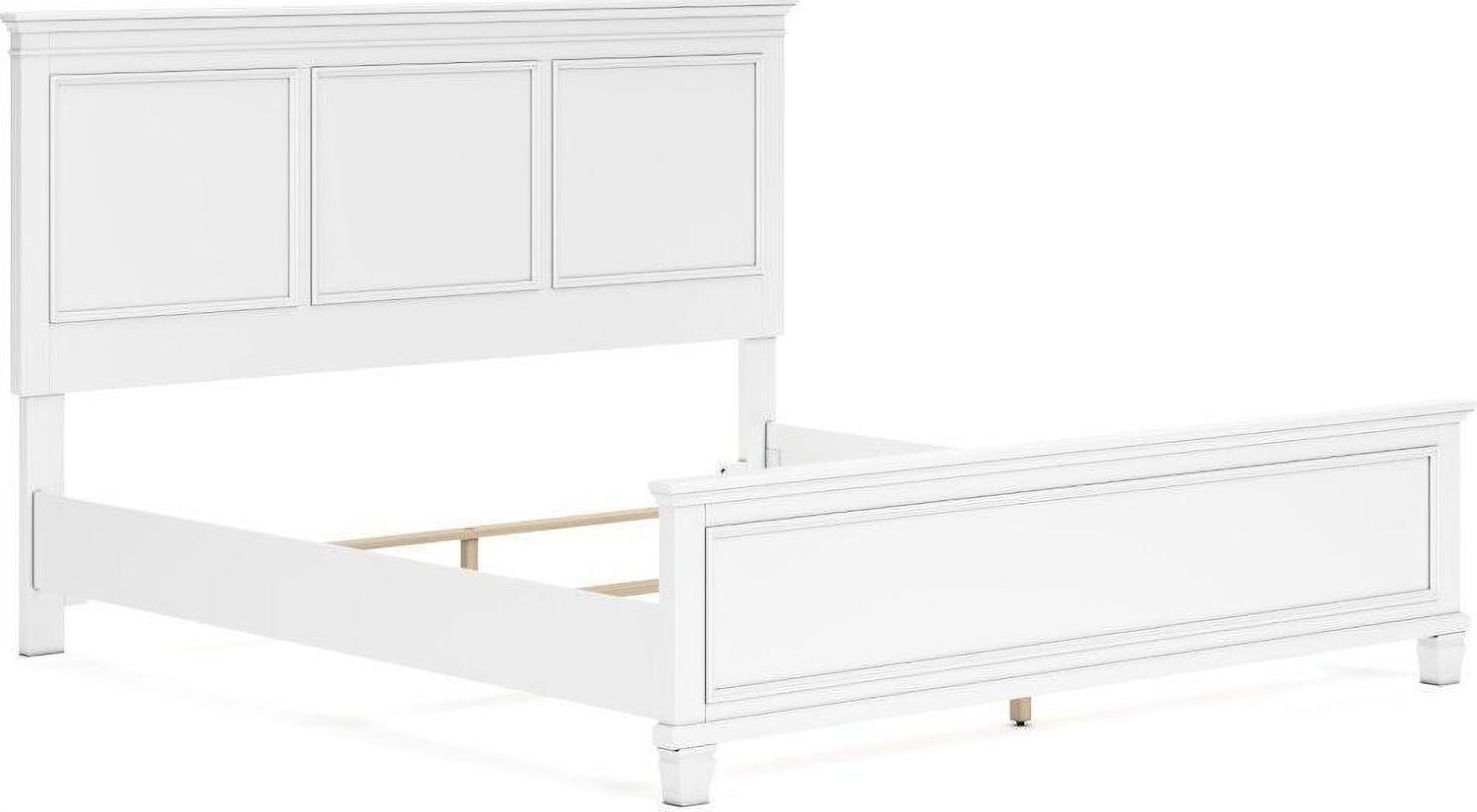 Fortman White King Panel Bed B680B4