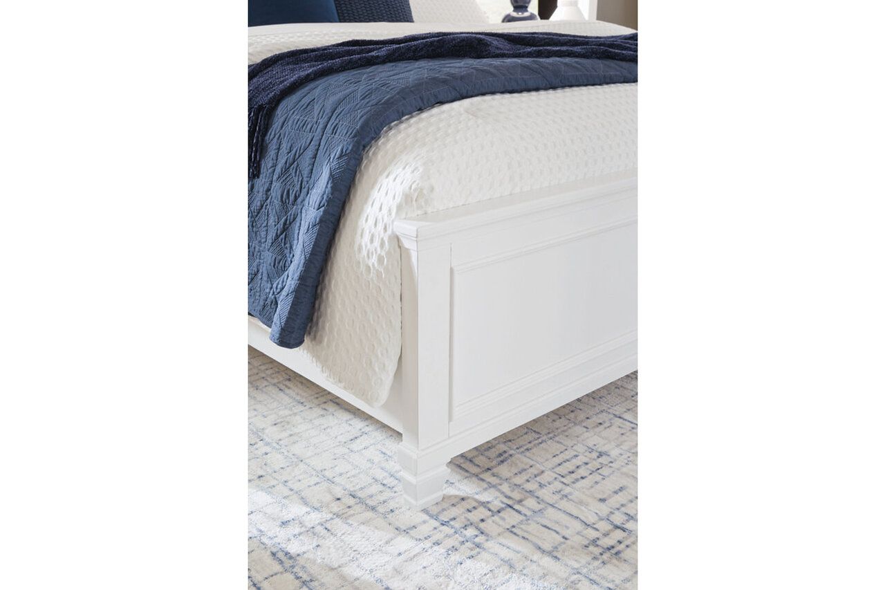 Fortman White King Panel Bed B680B4