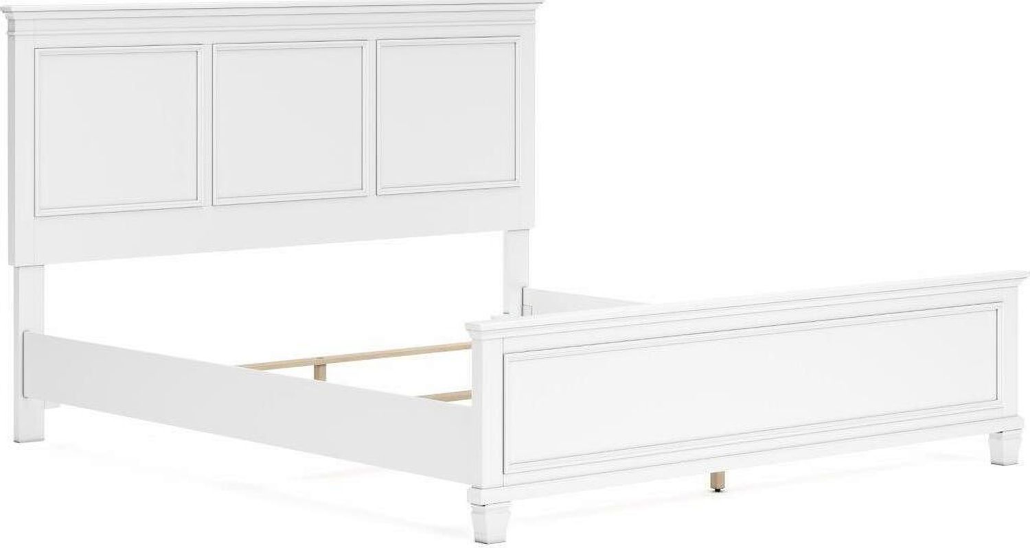 Fortman White California King Panel Bed B680B5