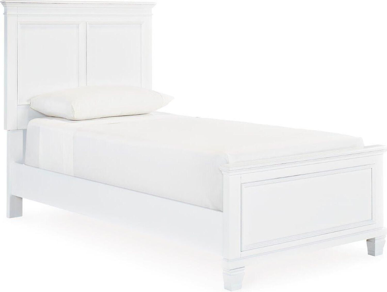 Fortman White Twin Panel Bed B680B6