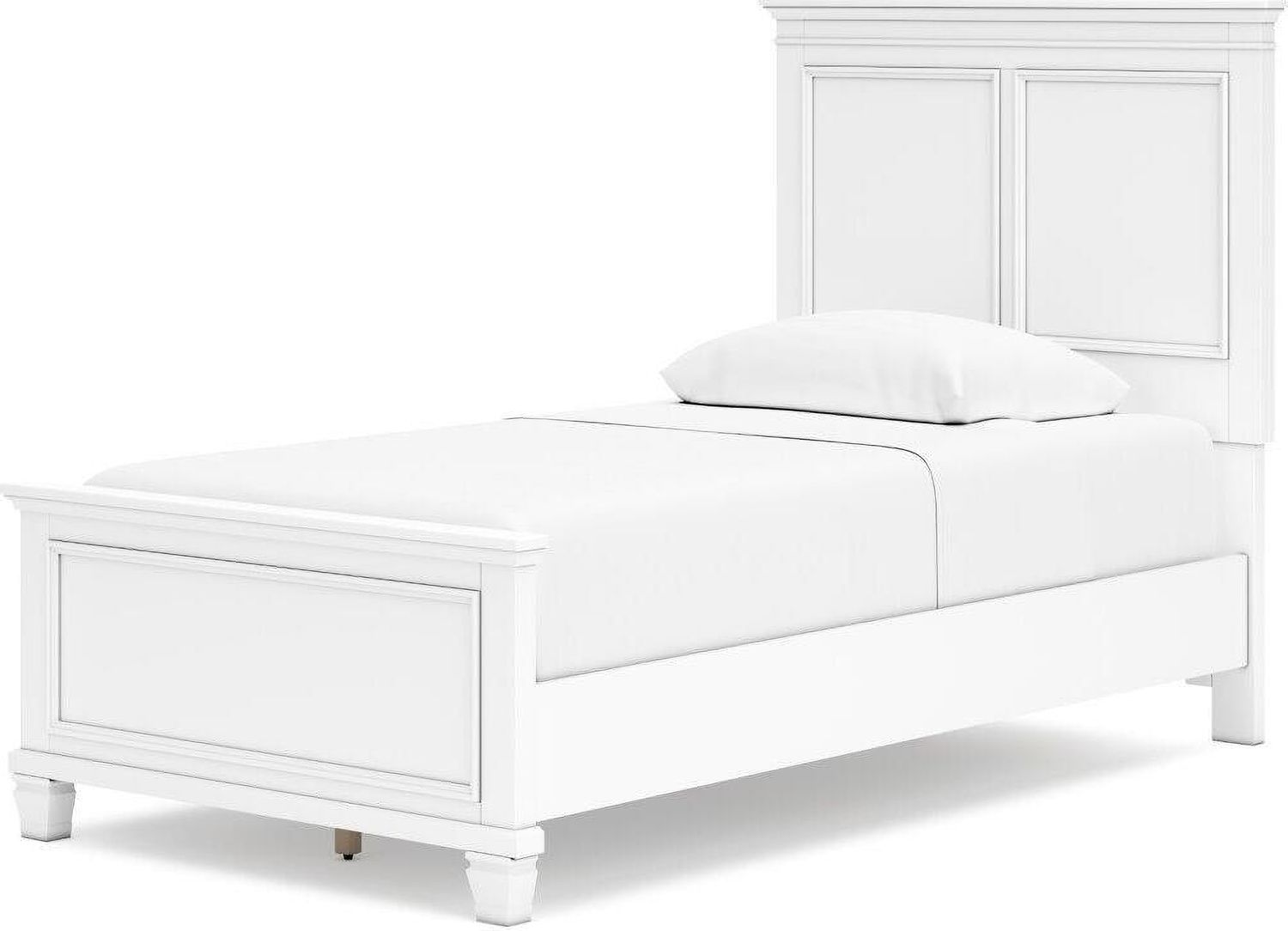 Fortman White Twin Panel Bed B680B6