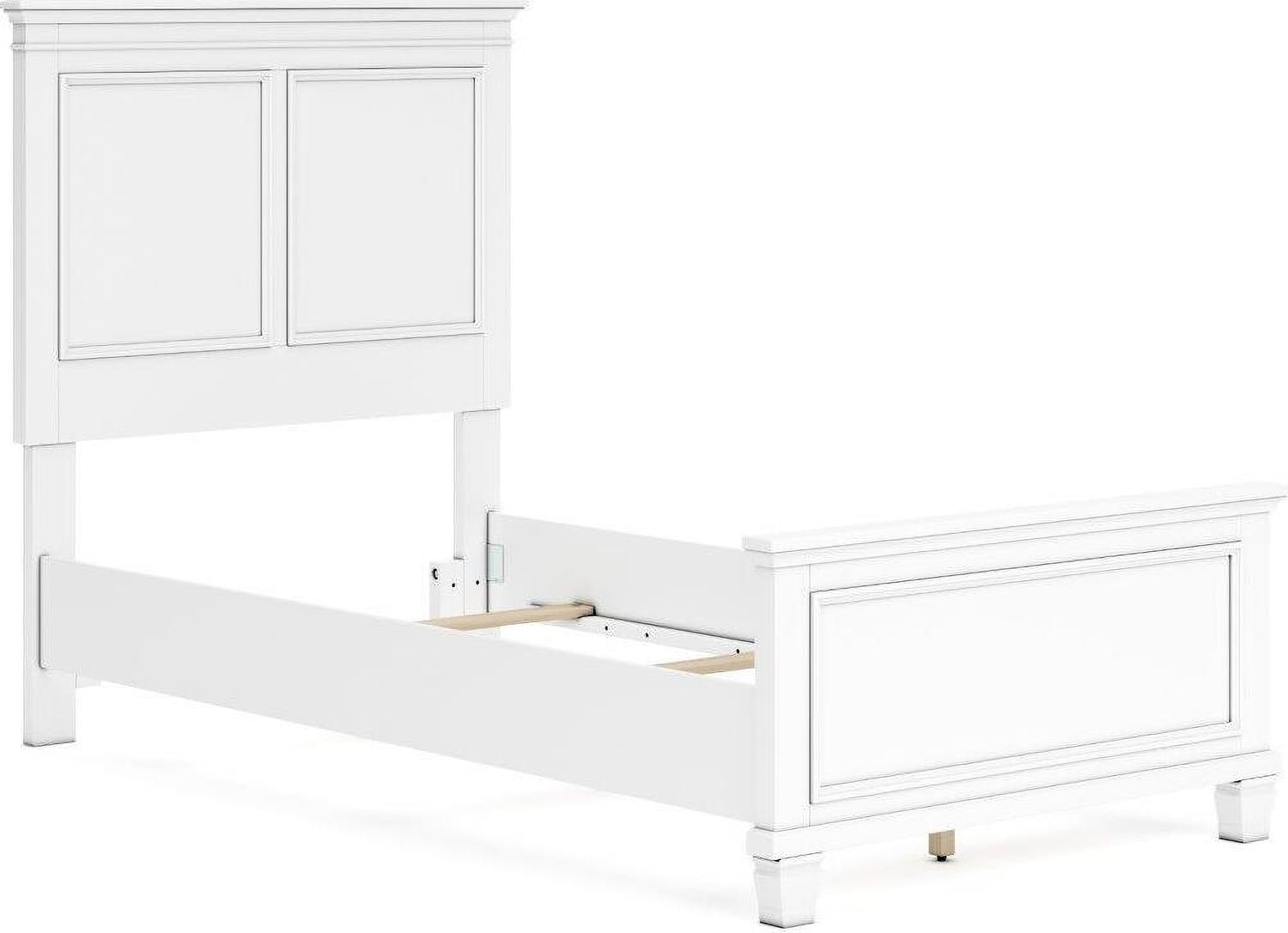 Fortman White Twin Panel Bed B680B6