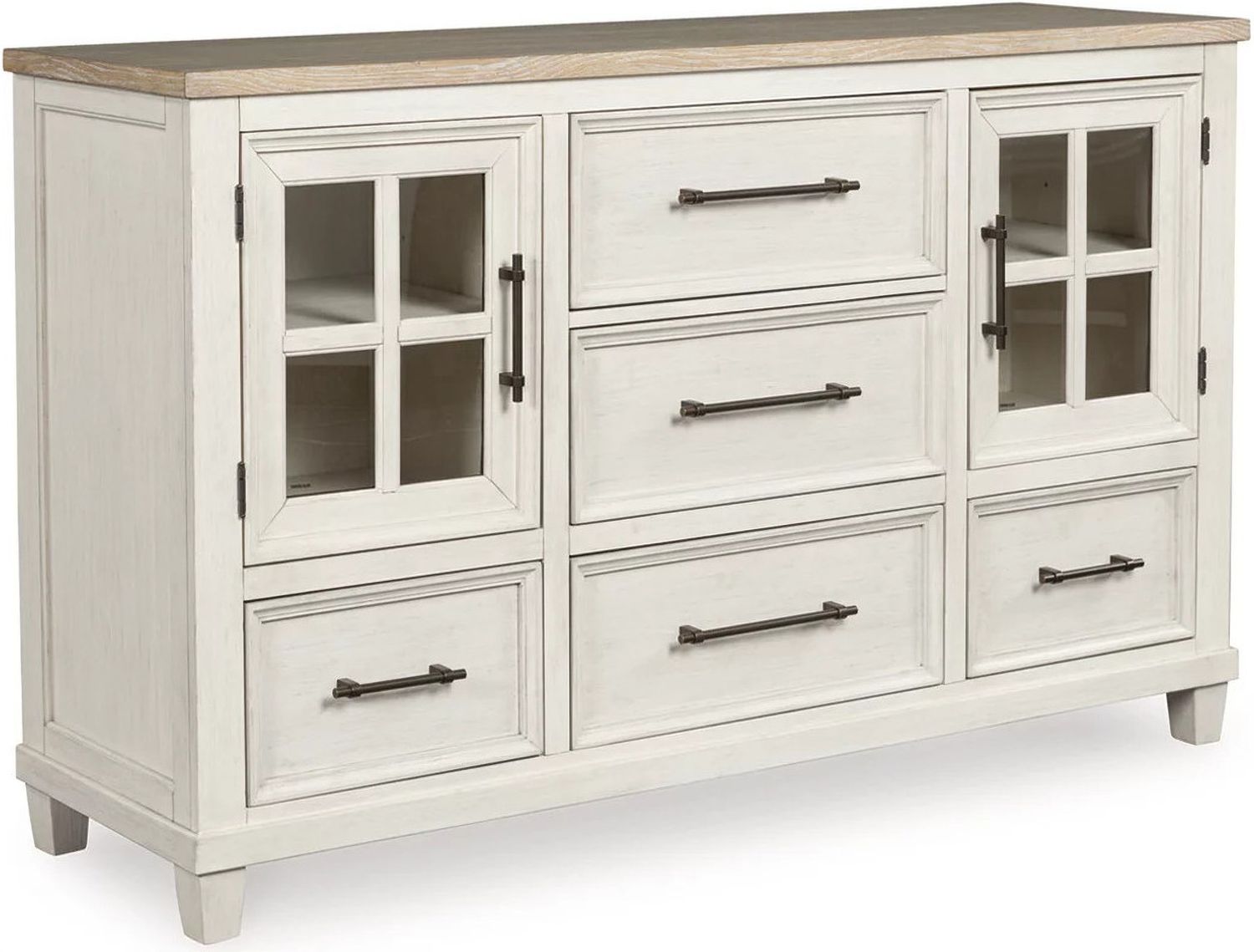Shaybrock Dresser In White and Brown B68331
