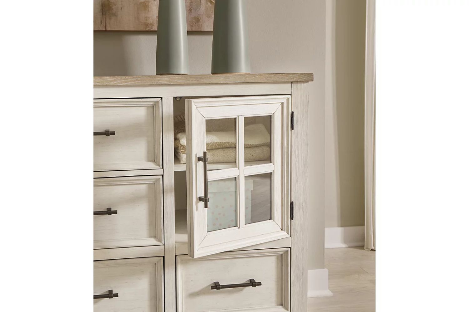 Shaybrock Dresser In White and Brown B68331