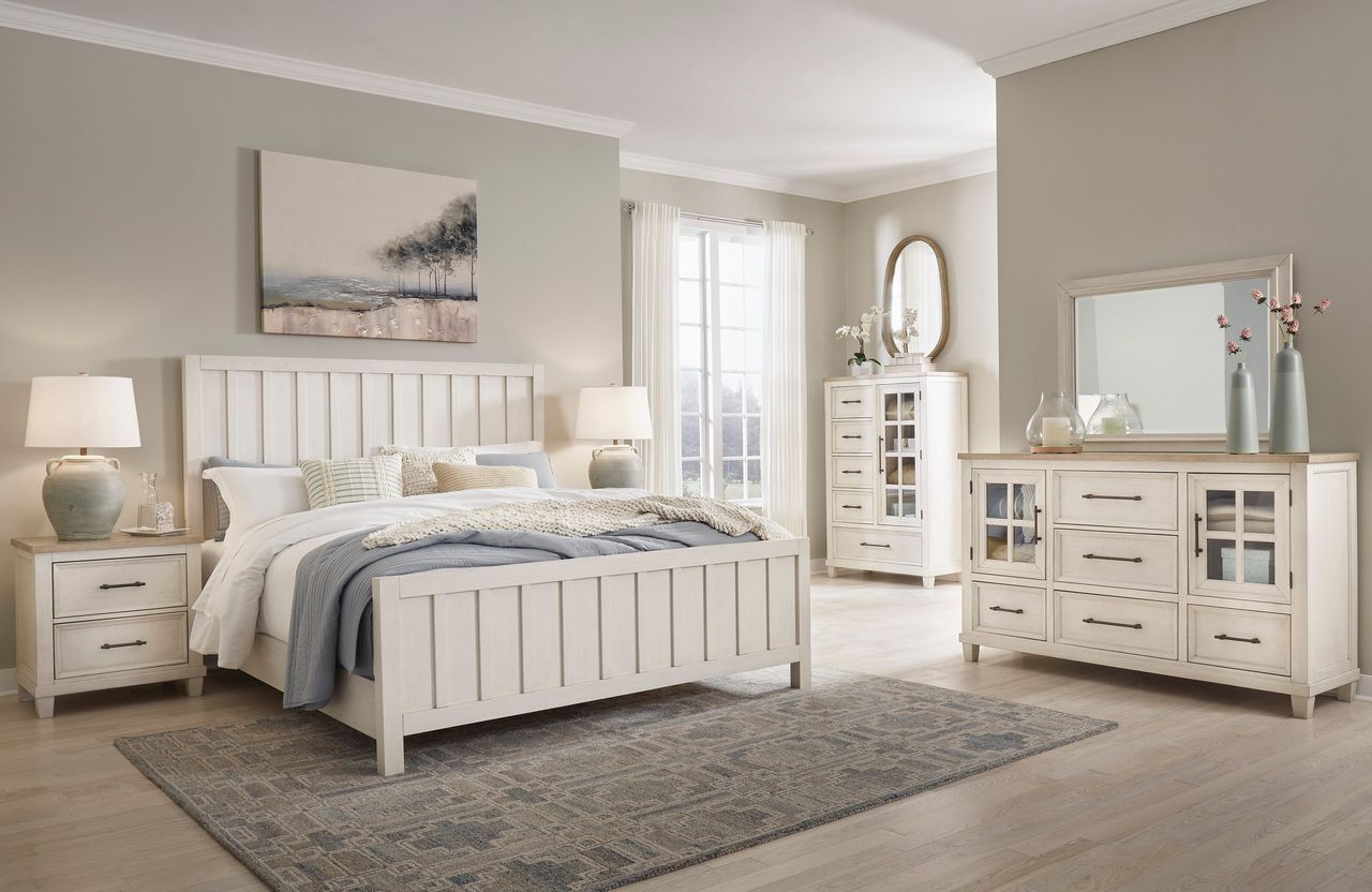 Shaybrock Dresser In White and Brown B68331