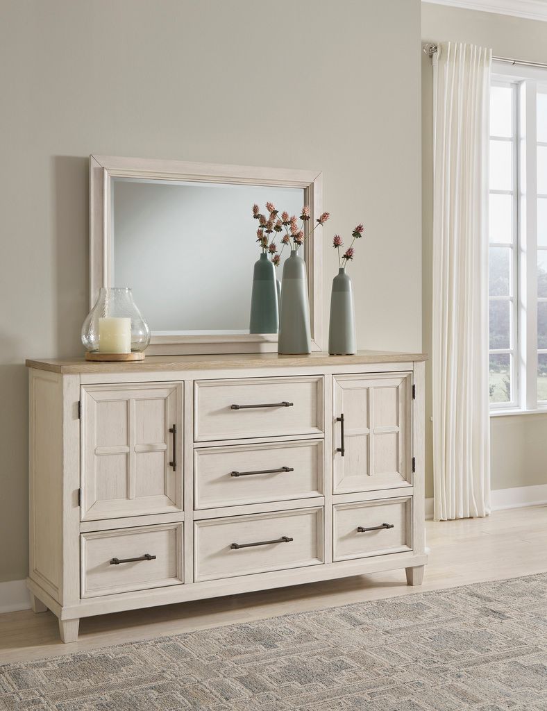 Shaybrock Dresser In White and Brown B68331