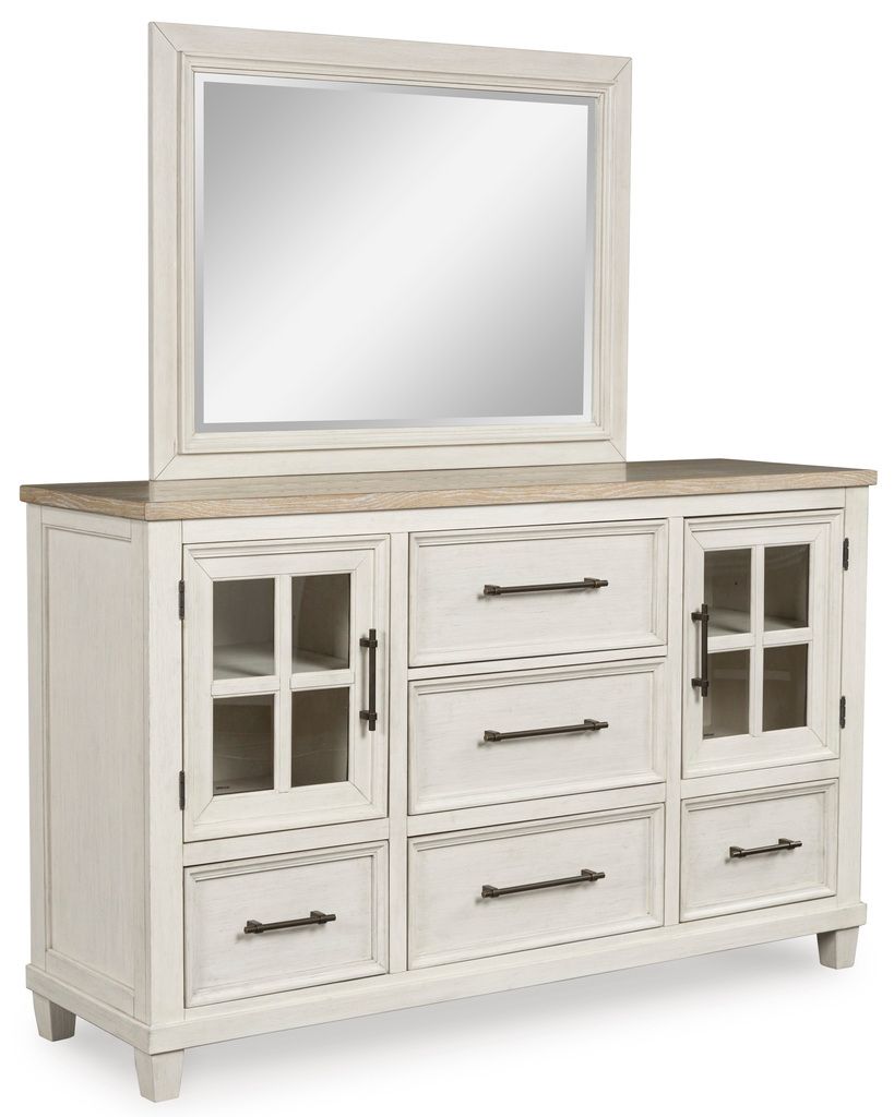 Shaybrock Dresser In White and Brown B68331