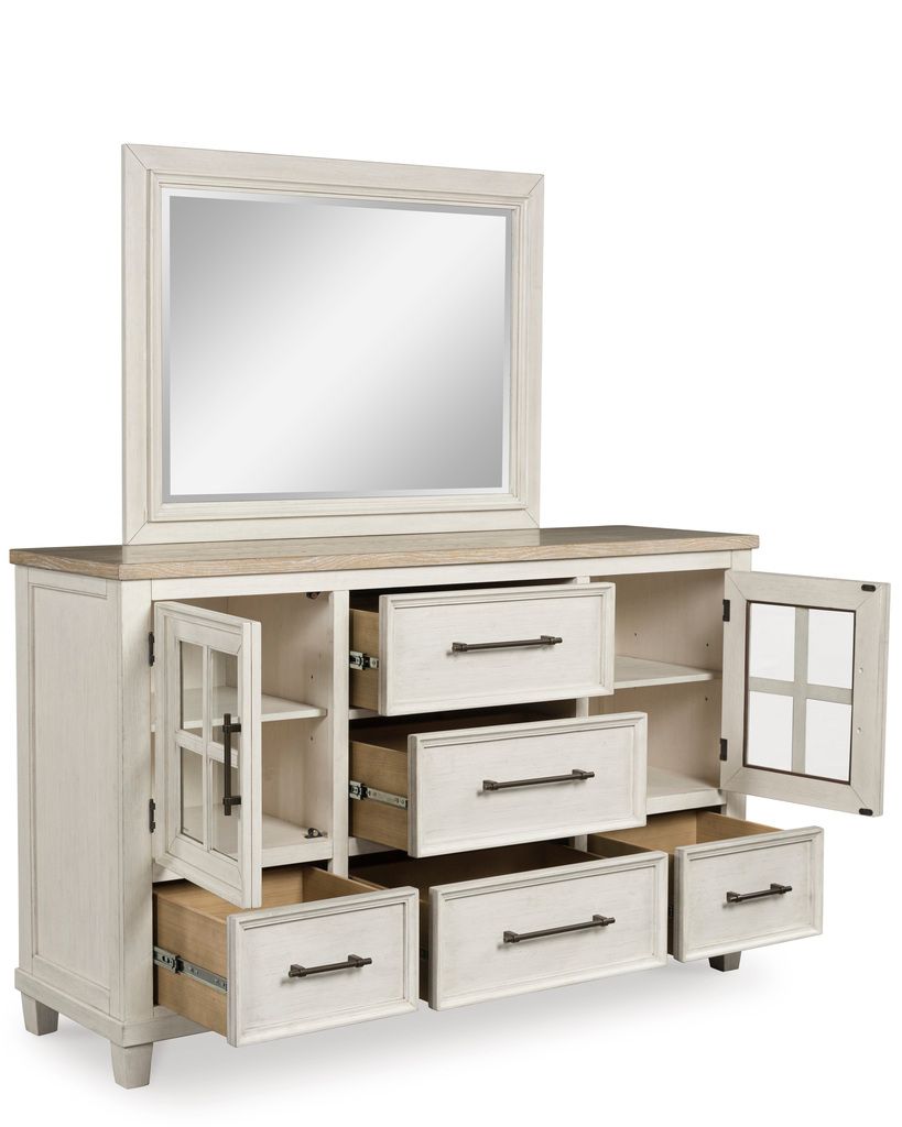 Shaybrock Dresser In White and Brown B68331