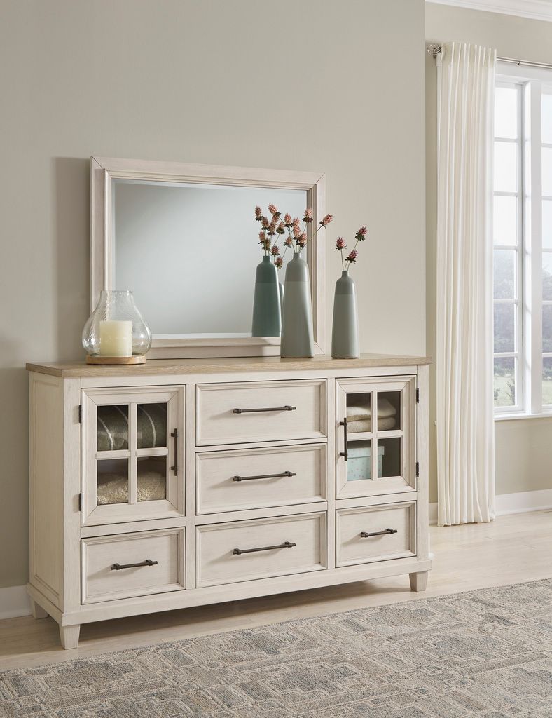 Shaybrock Dresser In White and Brown B68331
