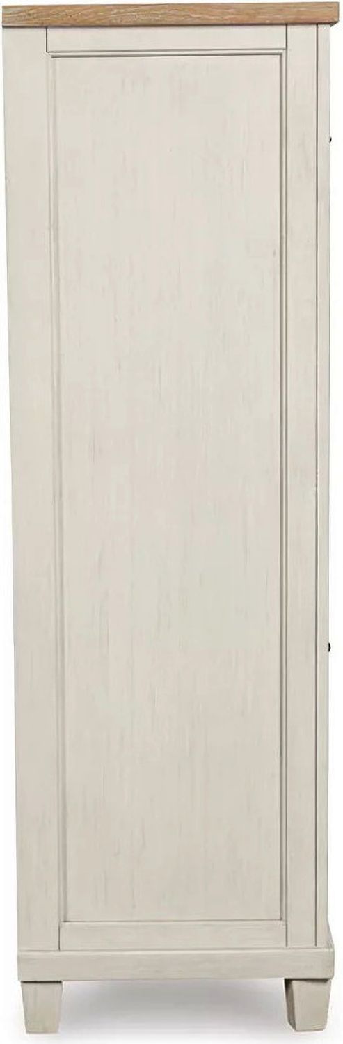 Shaybrock Door Chest In White and Brown B68348