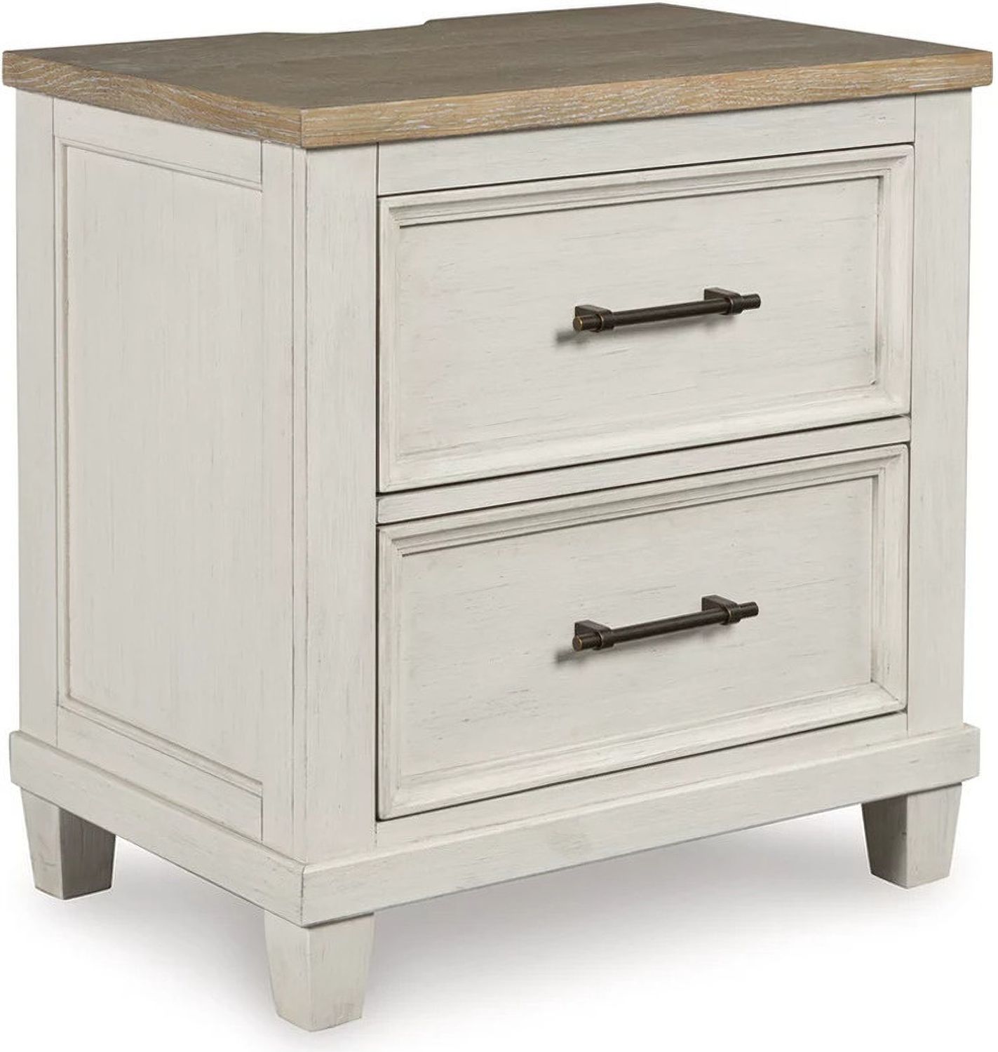 Shaybrock Nightstand In White and Brown B68392