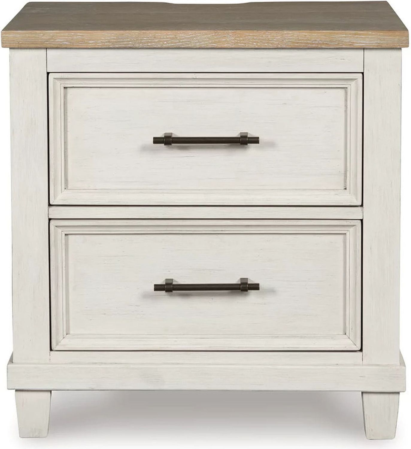 Shaybrock Nightstand In White and Brown B68392