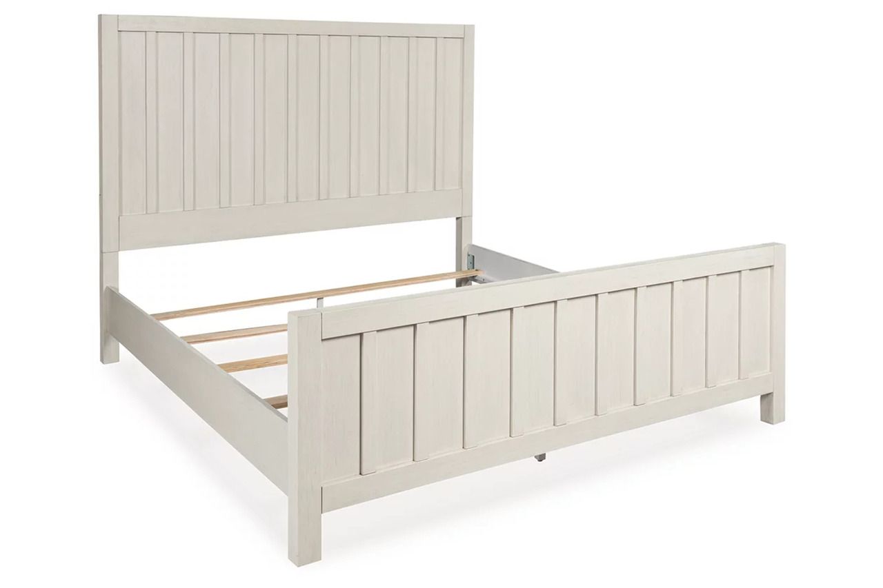 Shaybrock King Panel Bed In Antique White B683B6