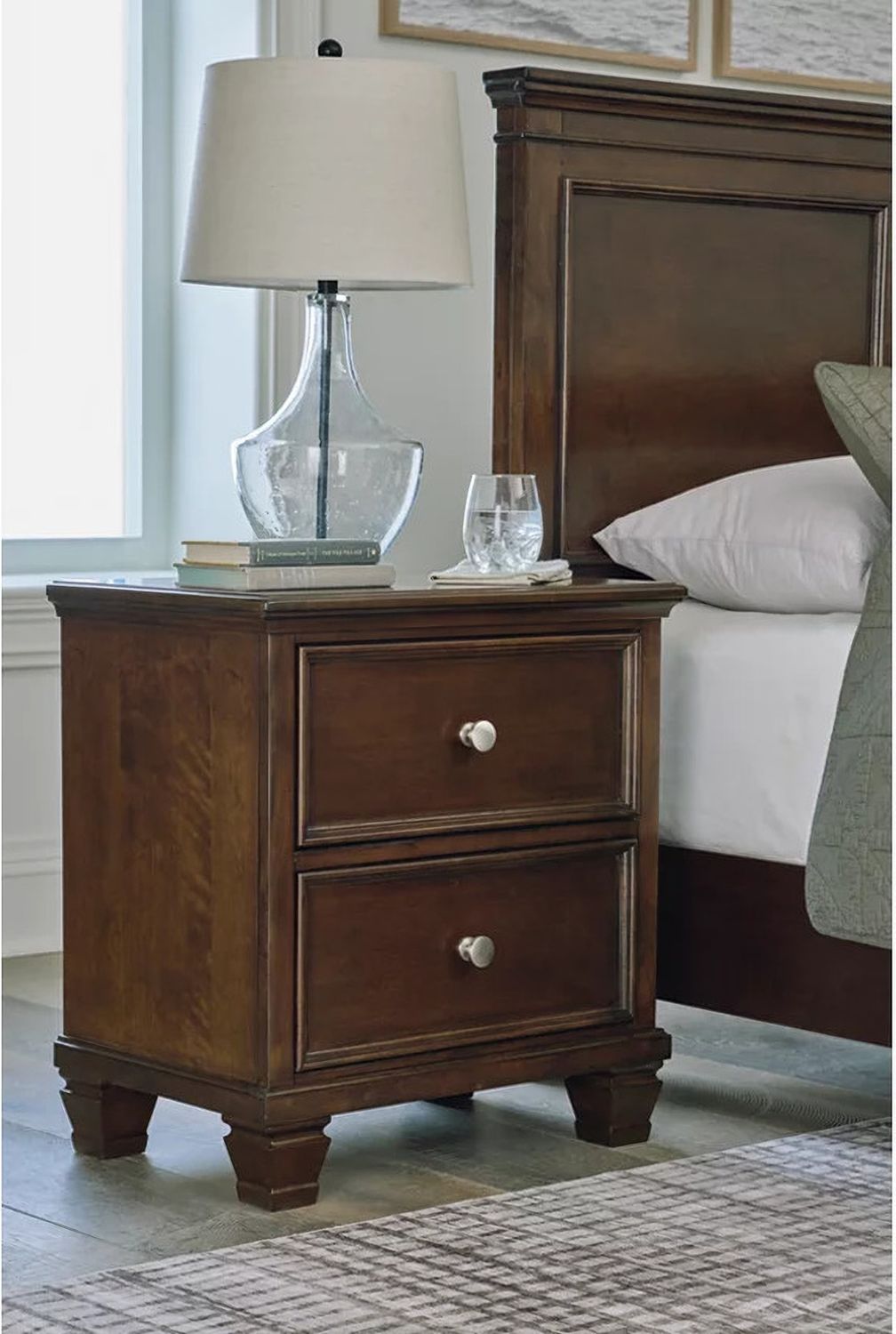 Danabrin Brown Two Drawer Night Stand B68592