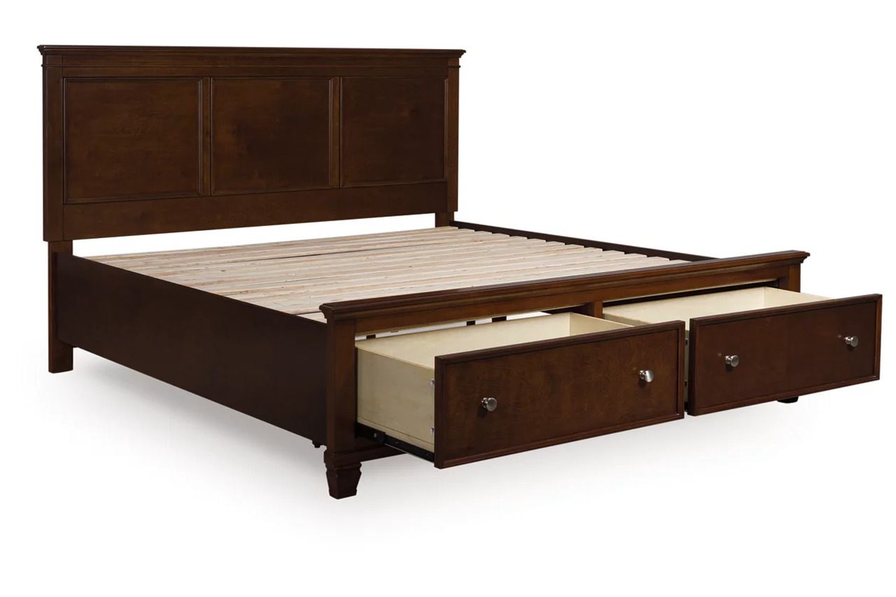 Danabrin King Panel Storage Bed In Brown B685B18