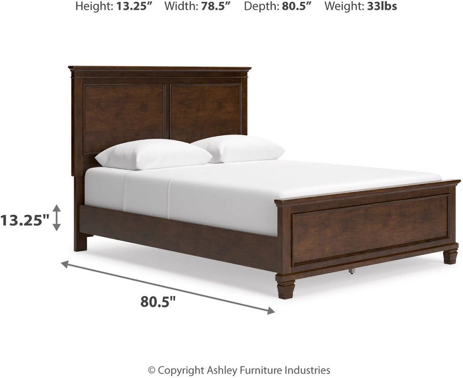 Danabrin Rich Brown Cherry King Panel Bed B685B4