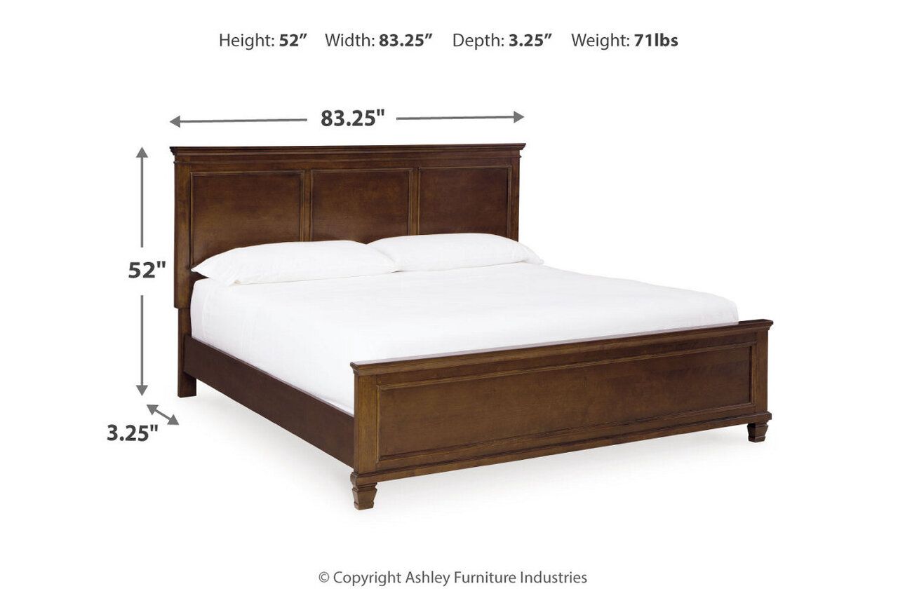 Danabrin Rich Brown Cherry King Panel Bed B685B4