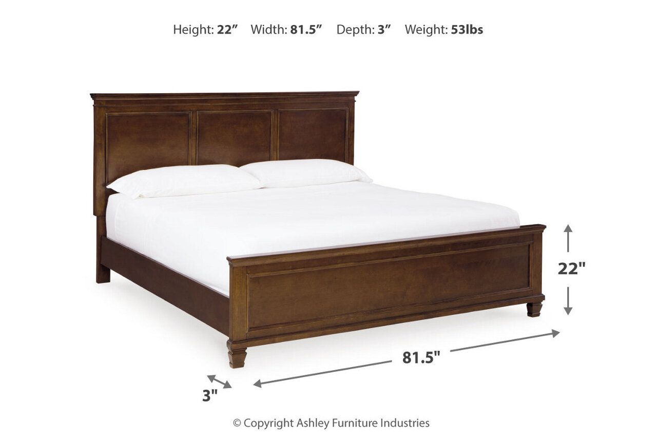 Danabrin Rich Brown Cherry King Panel Bed B685B4