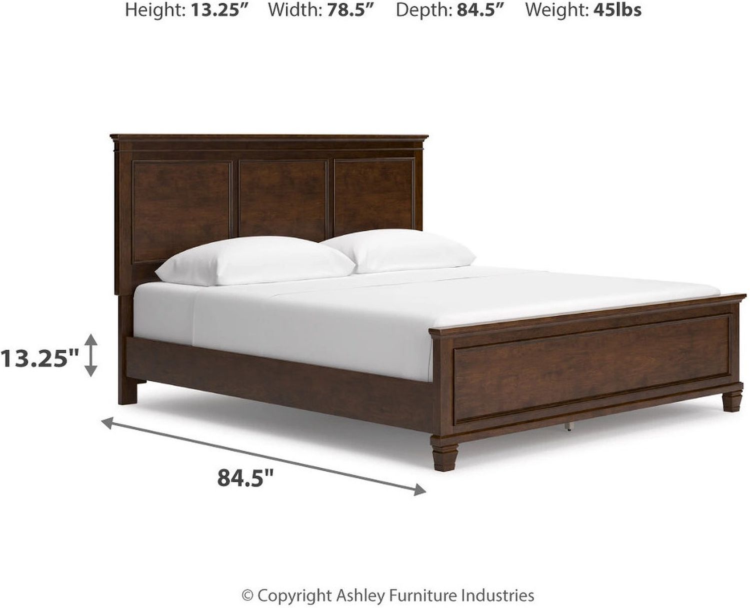 Danabrin Rich Brown Cherry California King Panel Bed B685B5
