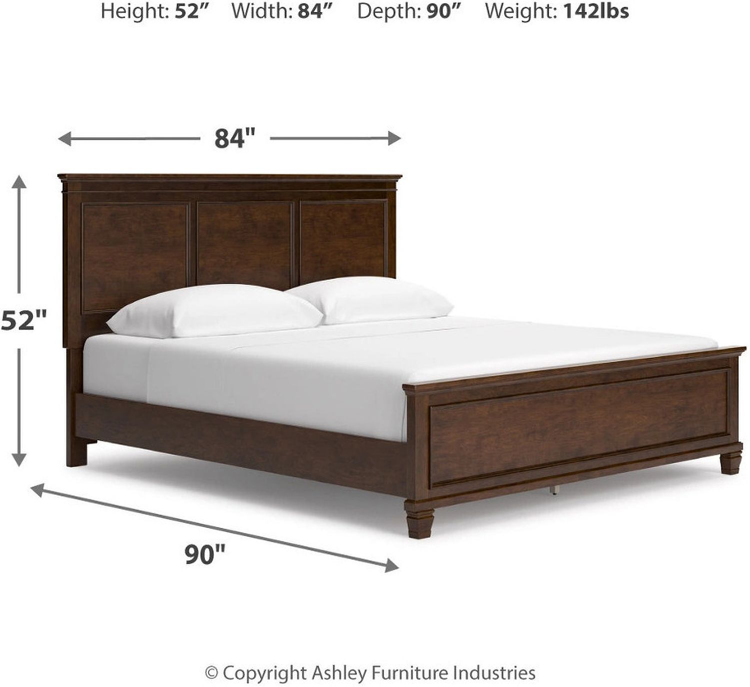 Danabrin Rich Brown Cherry California King Panel Bed B685B5