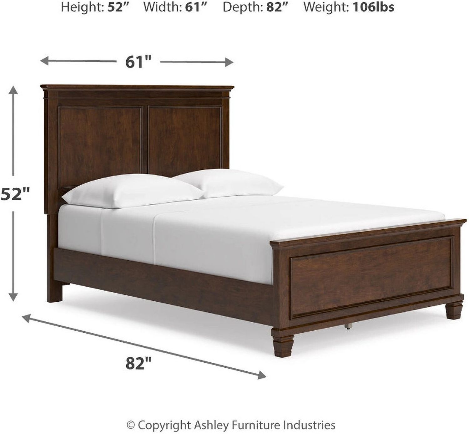 Danabrin Rich Brown Cherry Full Panel Bed B685B8
