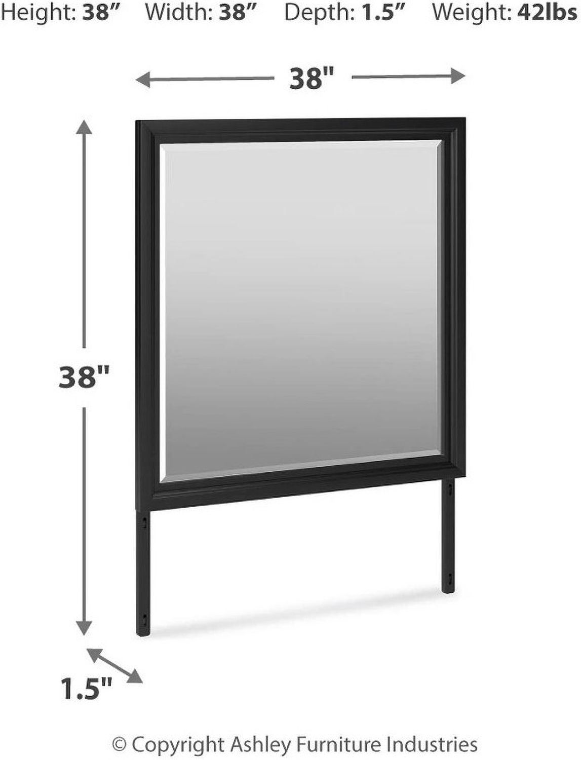 Lanolee Black Bedroom Mirror B68736