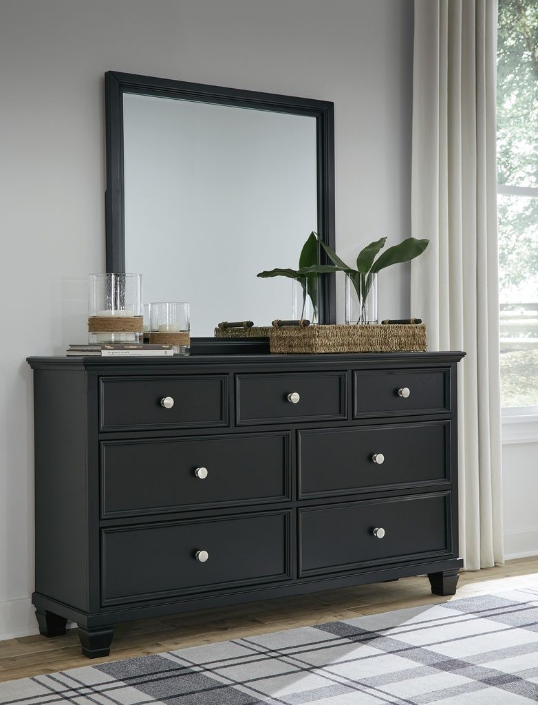 Lanolee Black Bedroom Mirror B68736