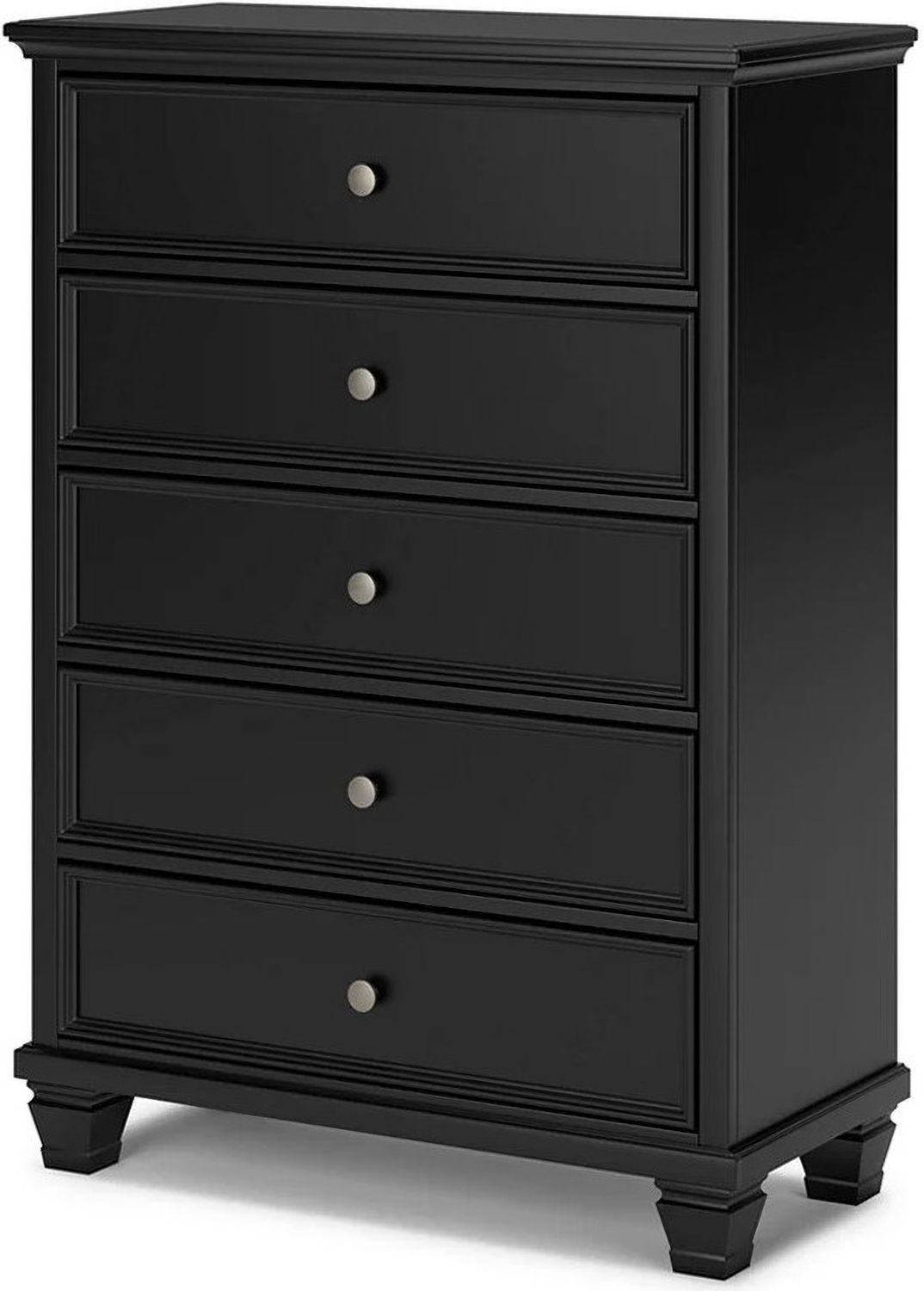 Lanolee Black Five Drawer Chest B68746
