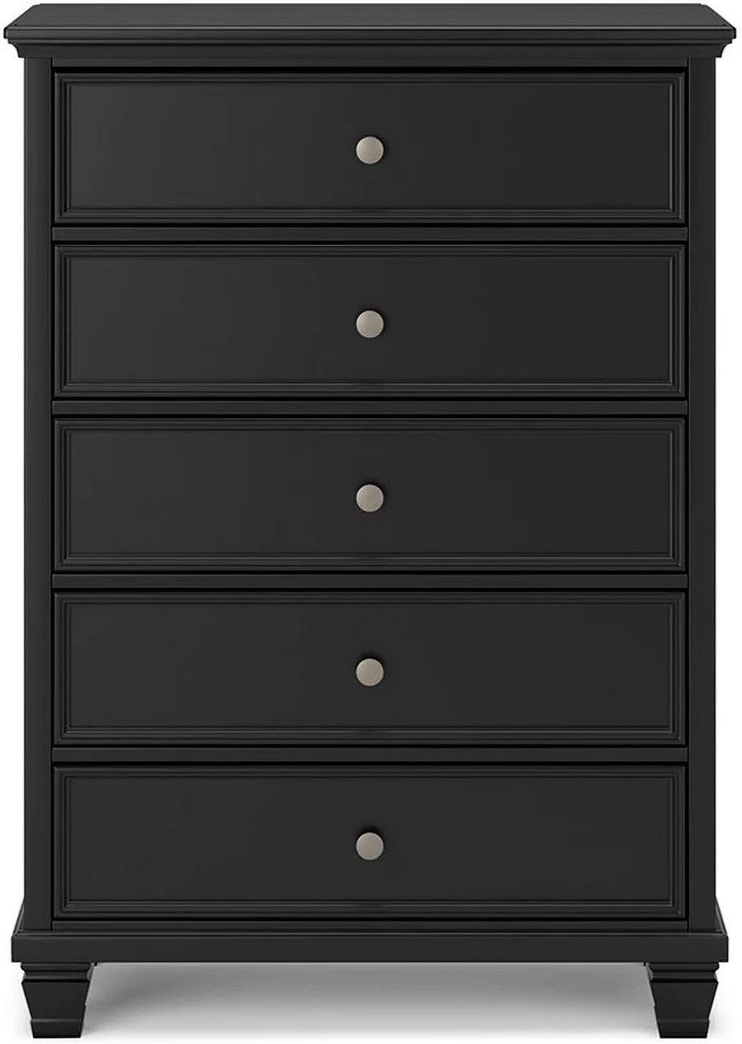 Lanolee Black Five Drawer Chest B68746