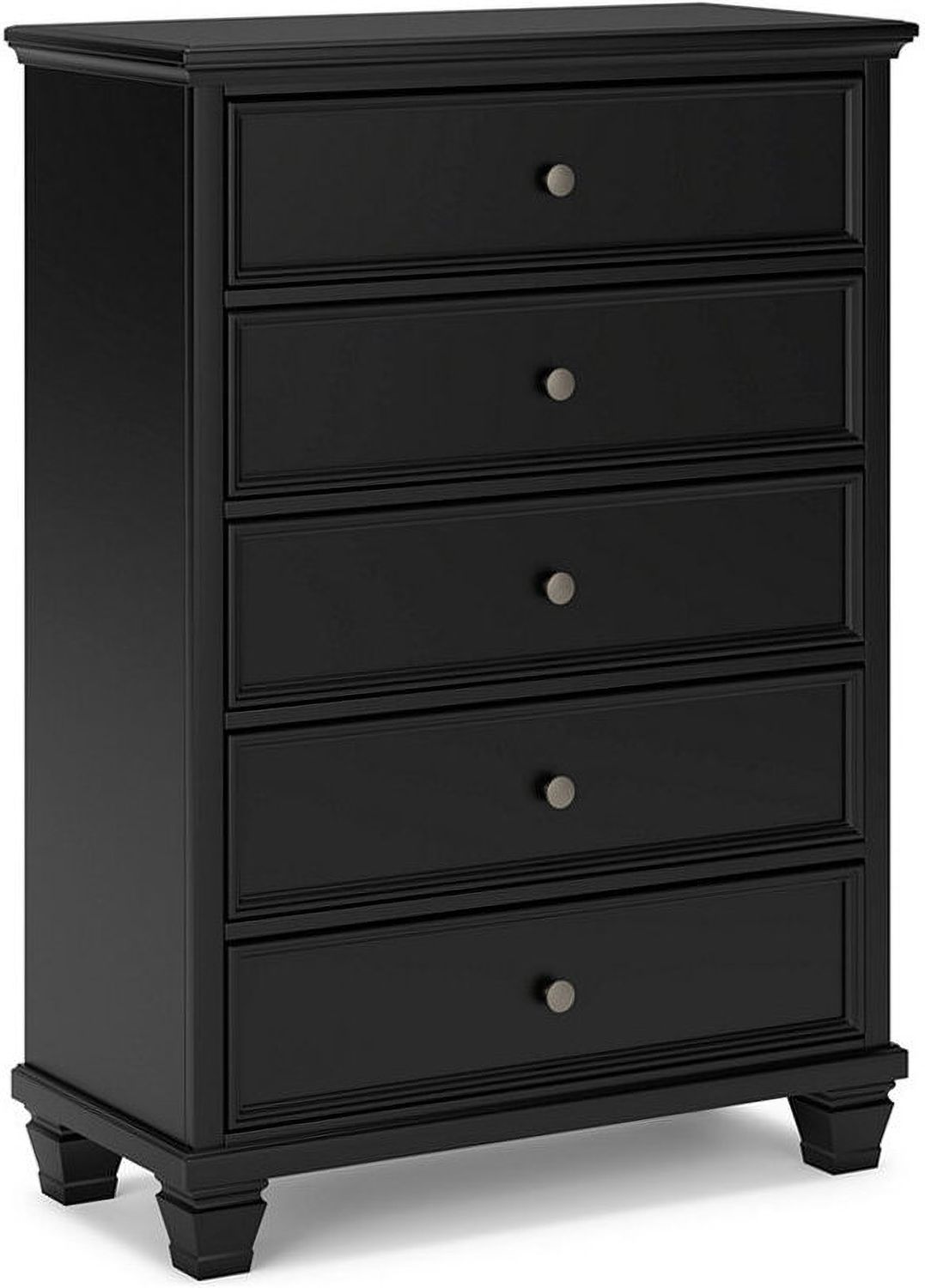 Lanolee Black Five Drawer Chest B68746