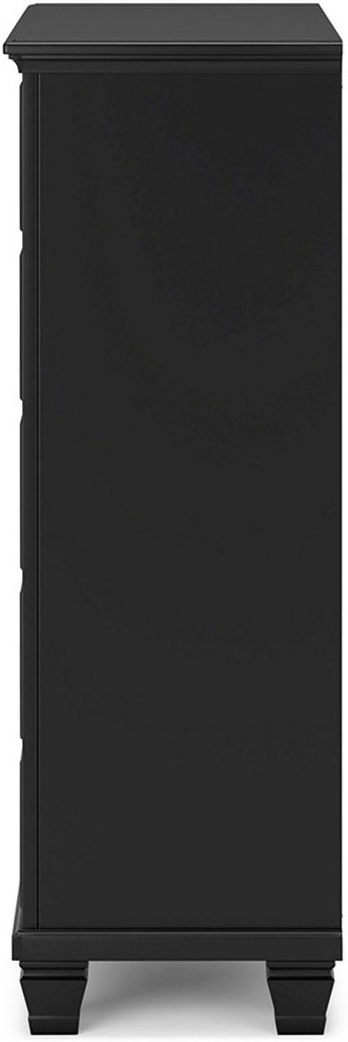 Lanolee Black Five Drawer Chest B68746