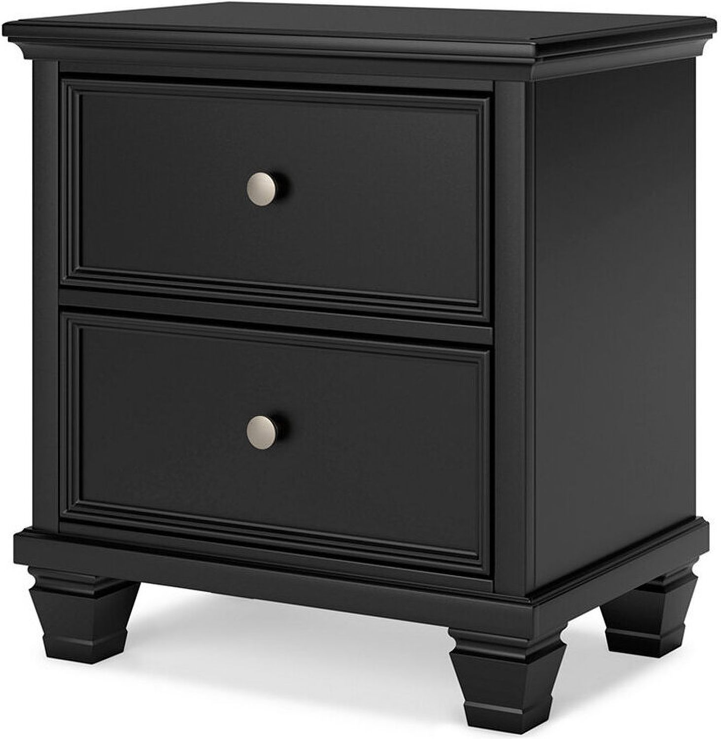 Lanolee Black Two Drawer Night Stand B68792