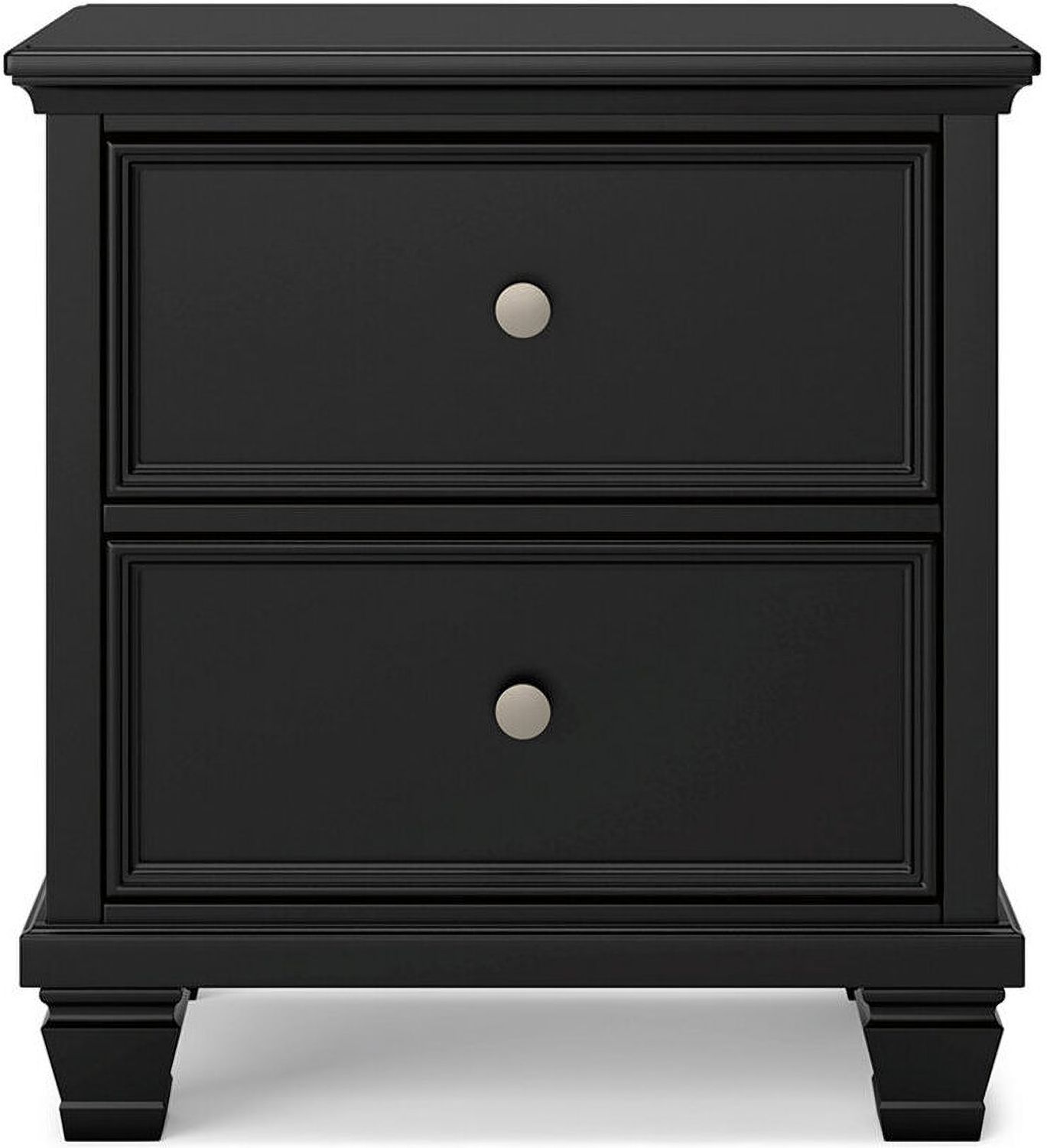 Lanolee Black Two Drawer Night Stand B68792