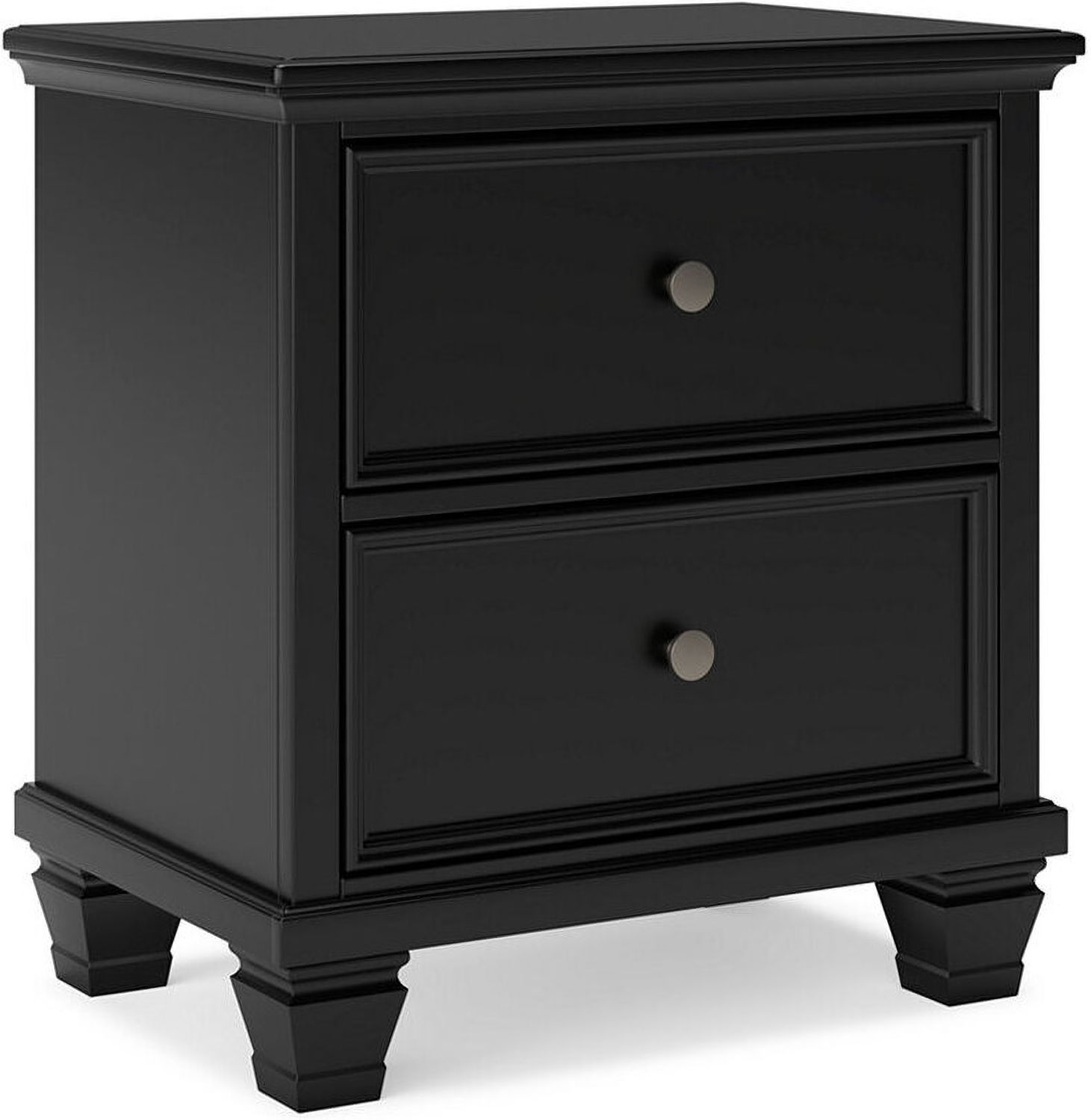 Lanolee Black Two Drawer Night Stand B68792