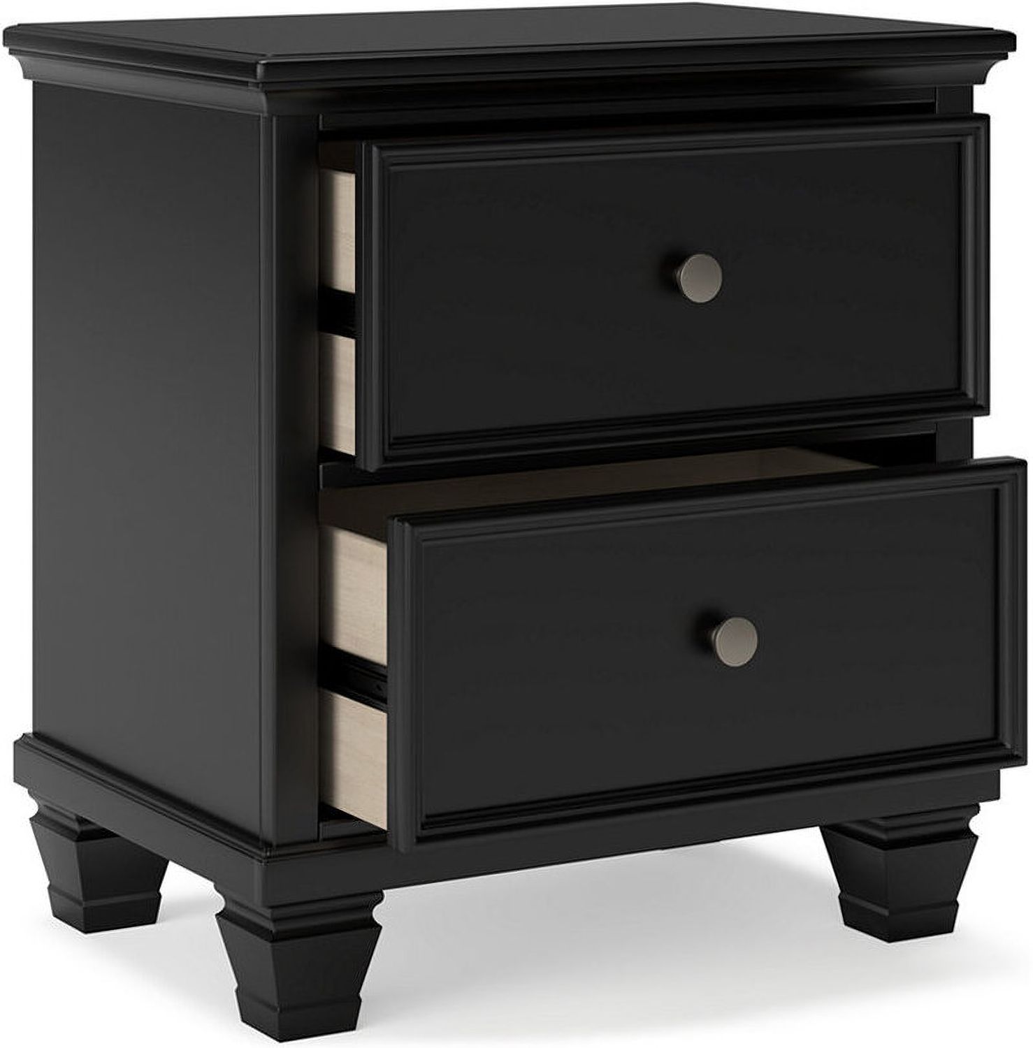 Lanolee Black Two Drawer Night Stand B68792