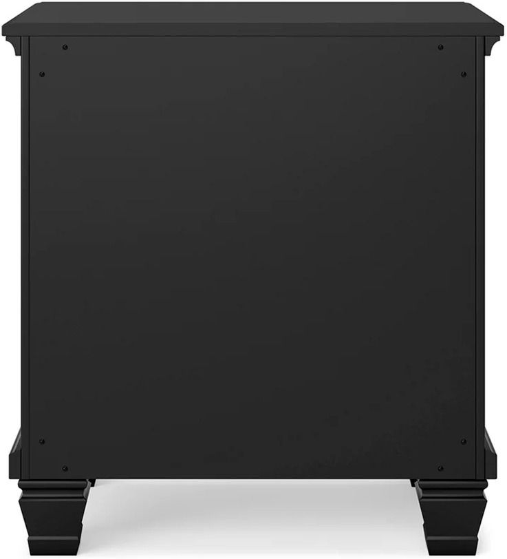 Lanolee Black Two Drawer Night Stand B68792